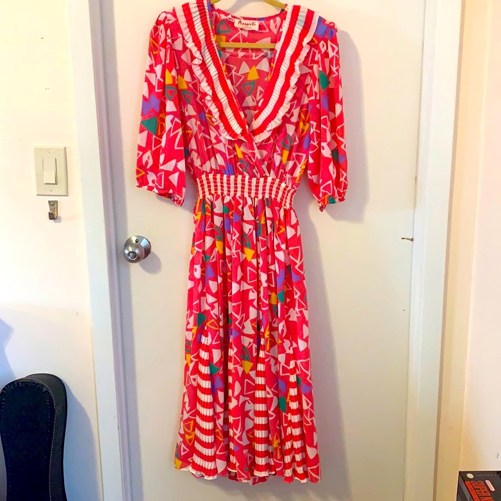 Assorti for Susan Freis polyester midi dress